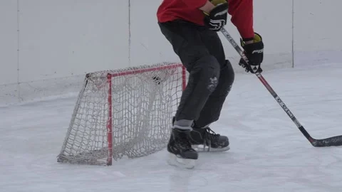 Local team is playing training ice hockey match slow motion hand shake shot Stock-Footage 168922024