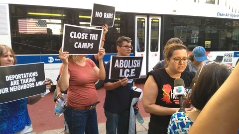 Local Television Interview regarding I.C.E. New York City Stock-Footage 112362186