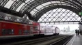 Local Train Departure Main Central Station Dresden German Railway Transportation HD Footage
