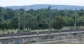 Local Train Passing on Elevated Tracks Passengers Commuters Commuting in Dresden 4k or 4k+ Resolution