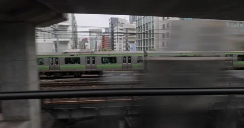 Local Train in Tokyo Stock Footage 130537825