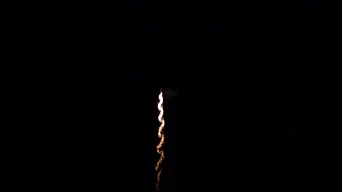 Local village 4th of July fireworks display - extreme slow motion Stock Footage