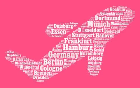 Localities in Germany Stock Illustration