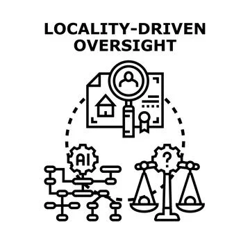 Locality driven oversight concept exploring local management Stock Illustration