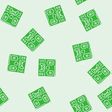 Localization game development glyph seamless pattern Stock Illustration