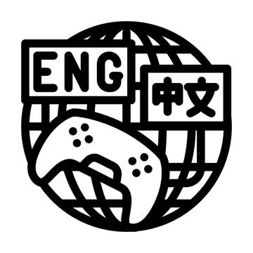 Localization game development line icon vector illustration 스톡 일러스트