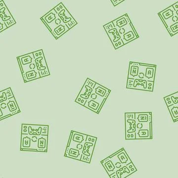 Localization game development line seamless pattern Stock Illustration