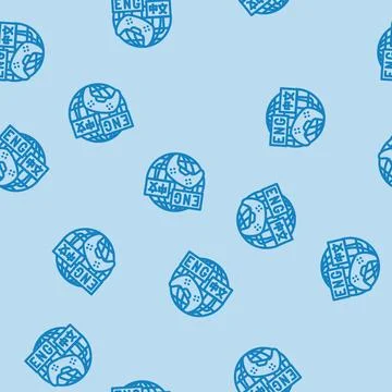 Localization game development line vector seamless pattern Stock Illustration