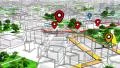 Localization, GPS Navigation, Path Finding in the city. Routing. 4k or 4k+ Resolution