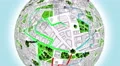 Localization, GPS Navigation, Path Finding in the city. Routing. 4k or 4k+ Resolution