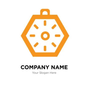 Localization orientation tool of compass with cardinal points company logo de Illustrazione stock