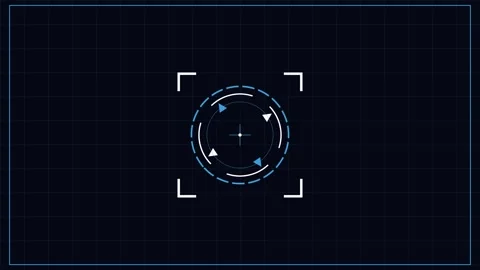 Localization Tracking Mark Symbol on Black Background Video stock 345464728