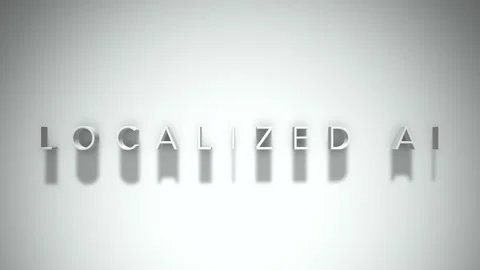Localized ai 3D title animation white text on a white background Stock Footage 299749015