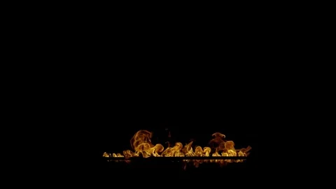 Localized Intense Fire Spot Atmospheric Layer on black background Stock Footage 326369758