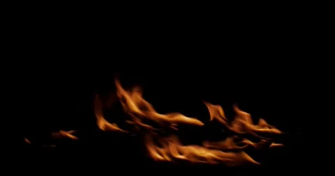 Localized Medium Flame Compositing Element On Black Screen Vídeo Stock 332722582