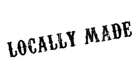 Locally Made rubber stamp Stock Illustration