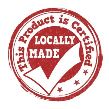 Locally made stamp Stock Illustration