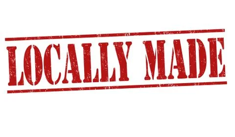 Locally made stamp Stock Illustration