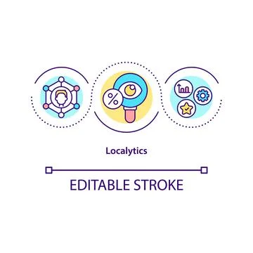 Localytics concept icon Illustrazione stock