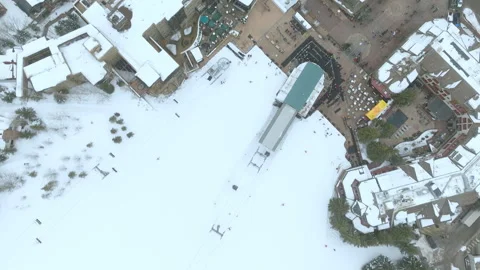 Located in Aspen, this winter getaway features pristine snow-covered slopes and Stock Footage 288059484