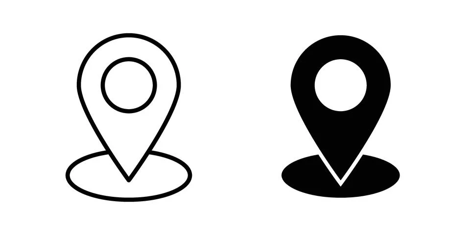 Located icon concept. best for web design Illustrazione stock