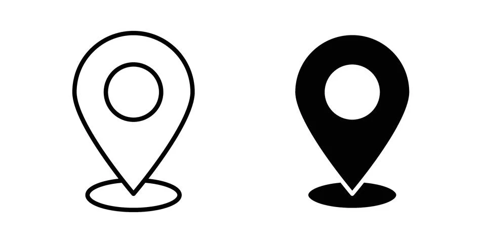 Located icon graphic element. web icon set 库存插图