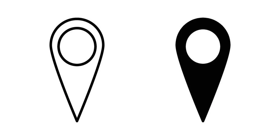 Located icon or illustration vector symbols 스톡 일러스트