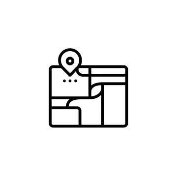Locating Addresses with Precision on a Location Map Stock Illustration