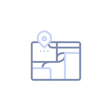 Locating Addresses with Precision on a Location Map Stock Illustration