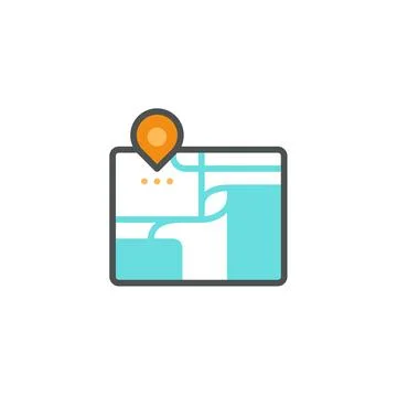 Locating Addresses with Precision on a Location Map Stock Illustration