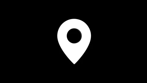 Location 3d pin animation of red spinning in Green, blue, black &amp; white bac.. Stock Footage 313492204