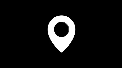 Location 3d pin animation of red spinning in Green, blue, black &amp; white bac.. Stock Footage 313492323