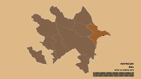 Location of Absheron, region of Azerbaijan. Pattern Stock Illustration
