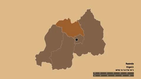 Location of Amajyaruguru, province of Rwanda. Pattern 스톡 일러스트