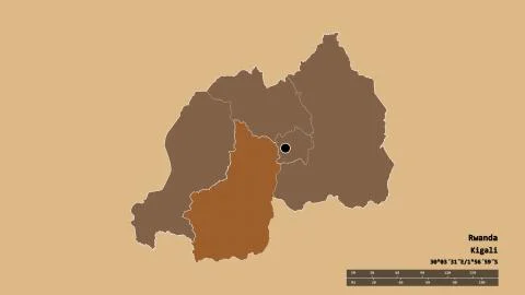 Location of Amajyepfo, province of Rwanda. Pattern 스톡 일러스트
