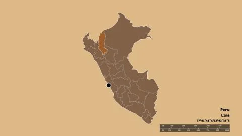 Location of Amazonas, region of Peru. Pattern 스톡 일러스트