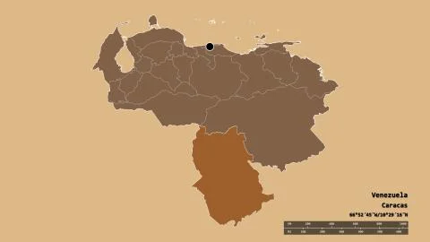 Location of Amazonas, state of Venezuela. Pattern 스톡 일러스트
