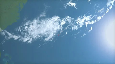 Location and map of Bermuda on the earth at day. Stock Footage 328255784