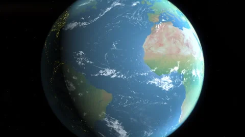Location and map of The Gambia on the surface of the earth at day. Stock Footage 329282142