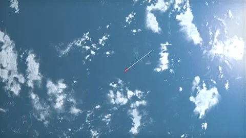 Location and map of Guam on the surface of the earth at day. Stock Footage 328642763