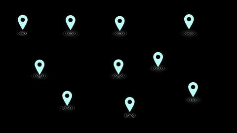 Location and Map , Location Pin Vector, GPS, Map Position Marker, Flat desi.. Stock Footage 310578029