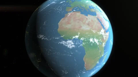 Location and map of Nigeria on the surface of the earth at day. Stock Footage 329216729