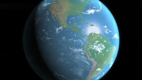 Location and map of Panama on the surface of the earth at day. Stock Footage 329171387