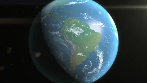 Location and map of Paraguay on the surface of the earth at day. Stock Footage 329174564
