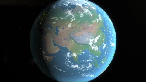Location and map of Russian Federation on the surface of the earth at day. Stock Footage 329183500