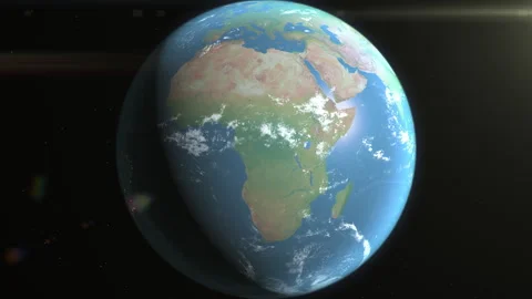 Location and map of Rwanda on the surface of the earth at day. Stock Footage 329184081