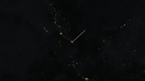 Location and map of Singapore on the surface of the earth at night. Stock Footage 328312290