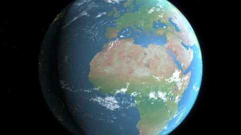 Location and map of Slovenia on the surface of the earth at day. Stock Footage 329197920
