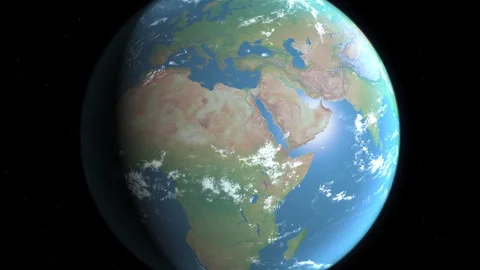 Location and map of Syria on the surface of the earth at day. Stock Footage 329205236