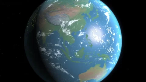 Location and map of Taiwan on the surface of the earth at day. Stock Footage 329205627